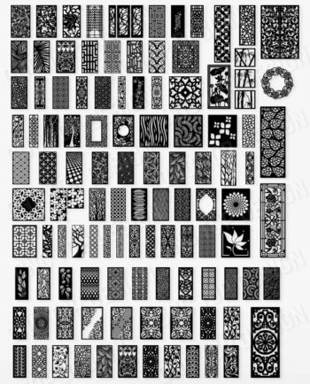 +100 DXF of Laser Cut -CNC Vector - DXF SVG CDR PDF - AI Art file